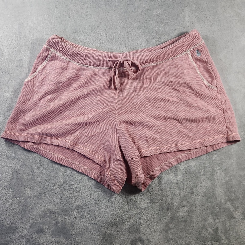 Tommy Bahama Women's Peach XL Tobago Bay Shorts Pima Cotton Blend Drawstring